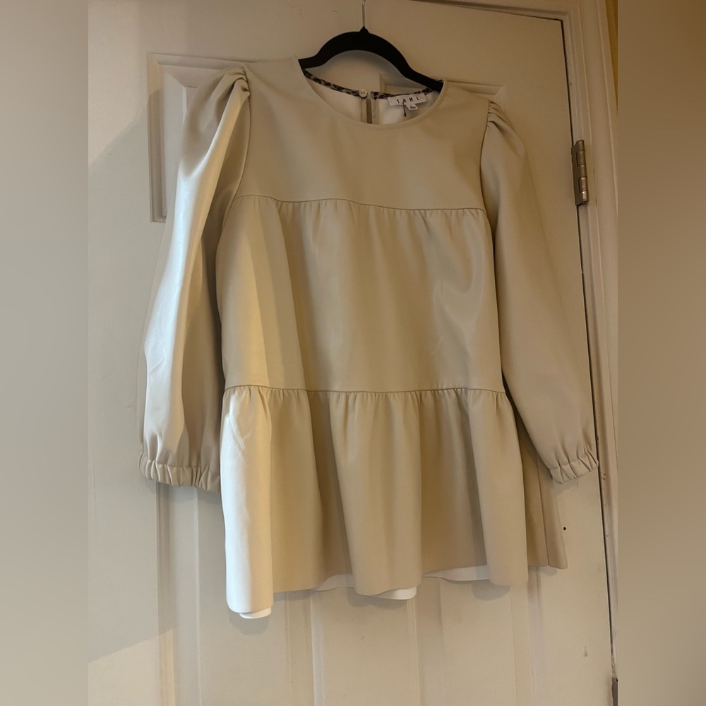 THML Cream Vegan Leather size L